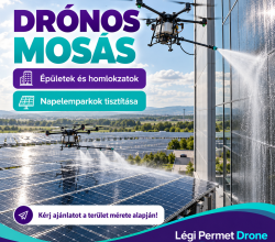Drónos épület és napelempark mosás