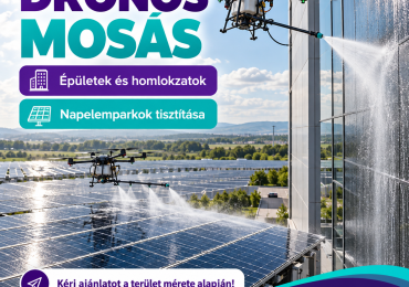 Drónos épület és napelempark mosás