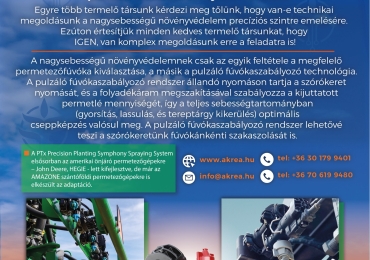 PTx Precision Planting Symphony Spraying System – pulzáló fúvókaszabályozó rendszer